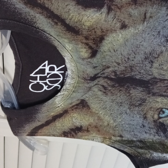 Chaser Lone Wolf Graphic Cotton Muscle Tank Top, Size S - Picture 5 of 8